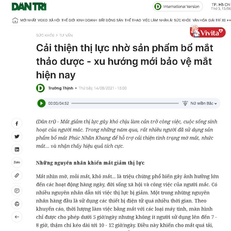 Báo chí đưa tin về sản phẩm