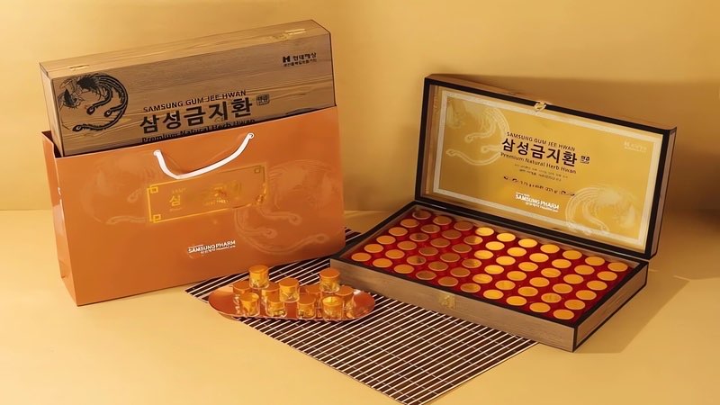 An cung ngưu hoàng samsung hộp gỗ 60 viên